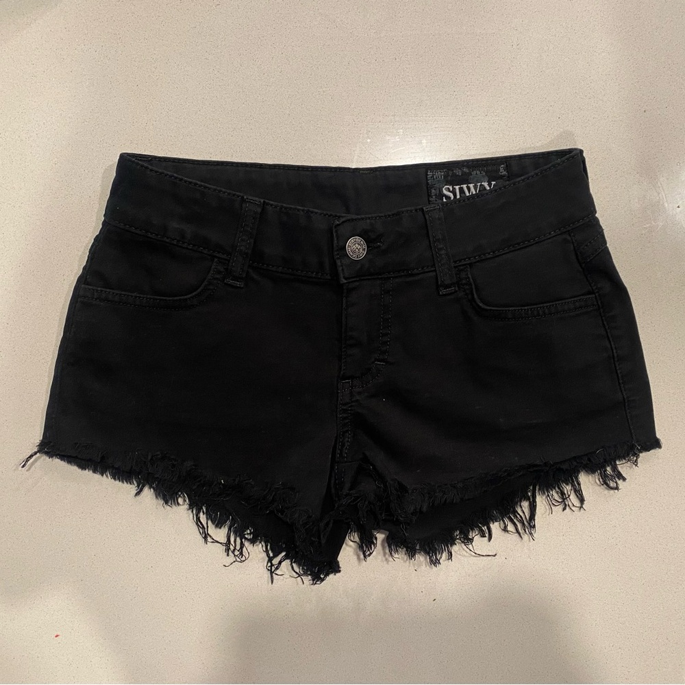 SIWY Low Rise Black Jean Shorts